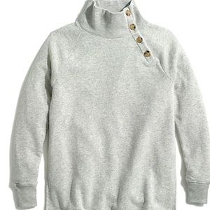 J. Crew wide button-collar grey tunic pullover,XS